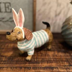 Blue Sky Clayworks Easter Bunny Dachshund 2021, Heather Goldminc